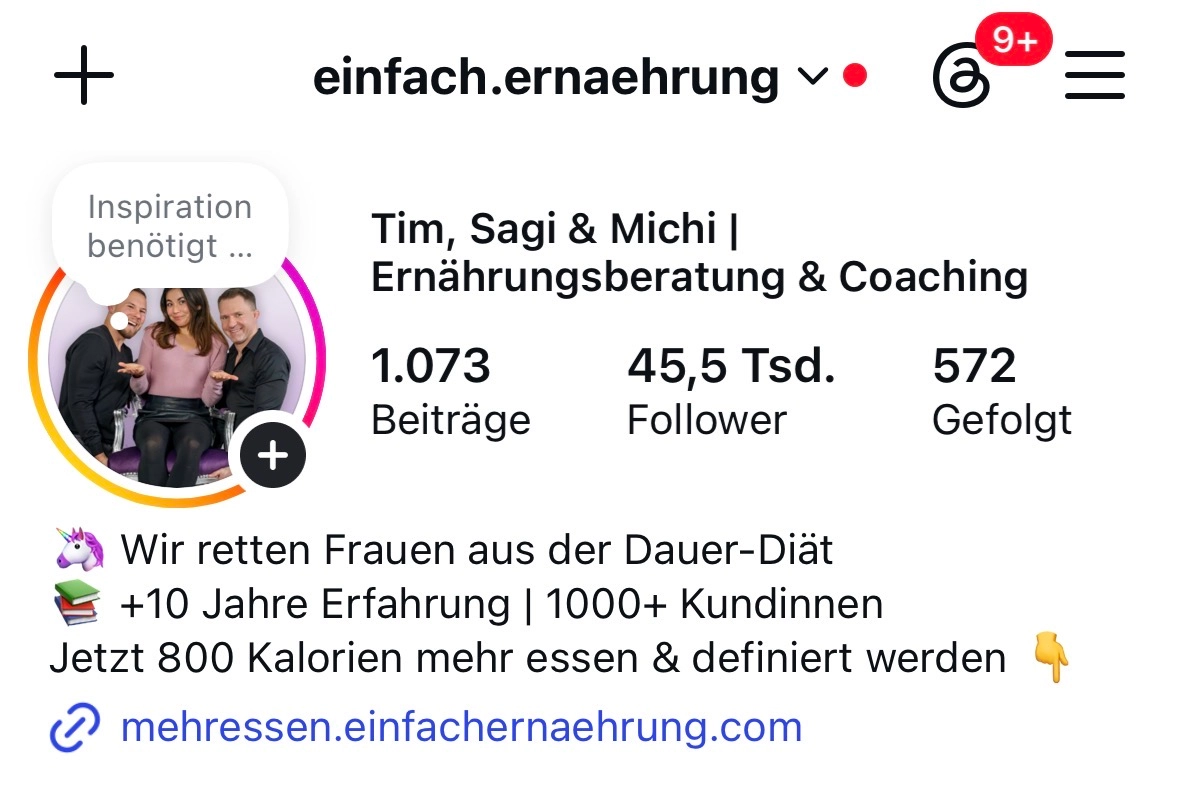 Einfach Ernährung auf Instagram